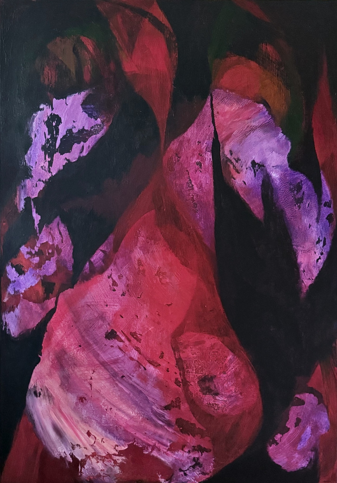 The Fading Woman of the Night, 2025, acrylic on canvas by Uroš Paternu